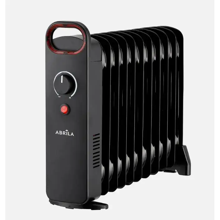 ABRILA Radiador Aceite Lapacho 500W/800W/1000w Negro Termost.reg 5/7/11 Elementos Prot.seg.asa 38x46,5x14cm CALIDAD GARANTIZADA