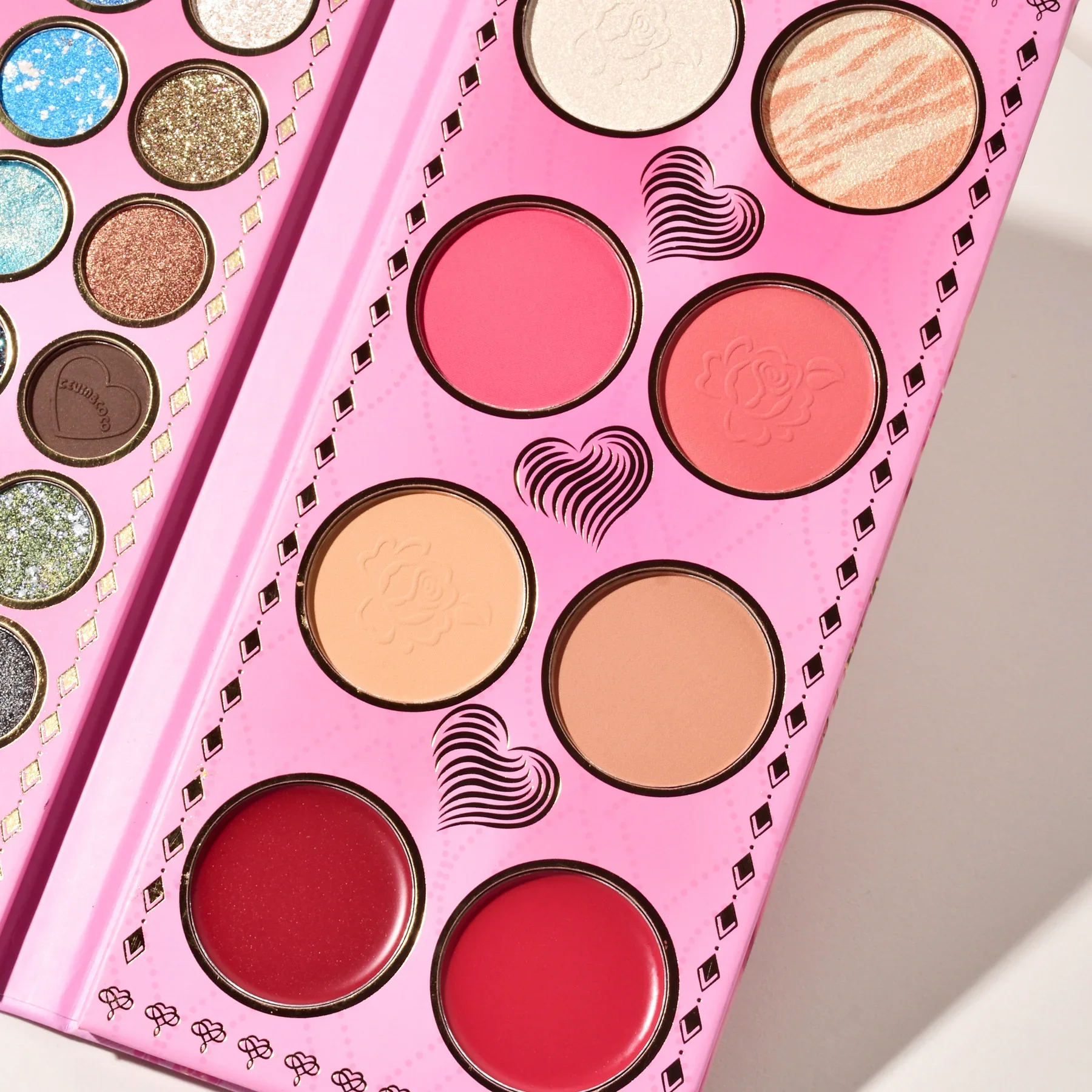 Eyeshadow Palette 72 Colors by Kevin&Coco, Illuminaldore and Blush, Powder and Cream Contour Makeup, Fashion Nova Girl Palette