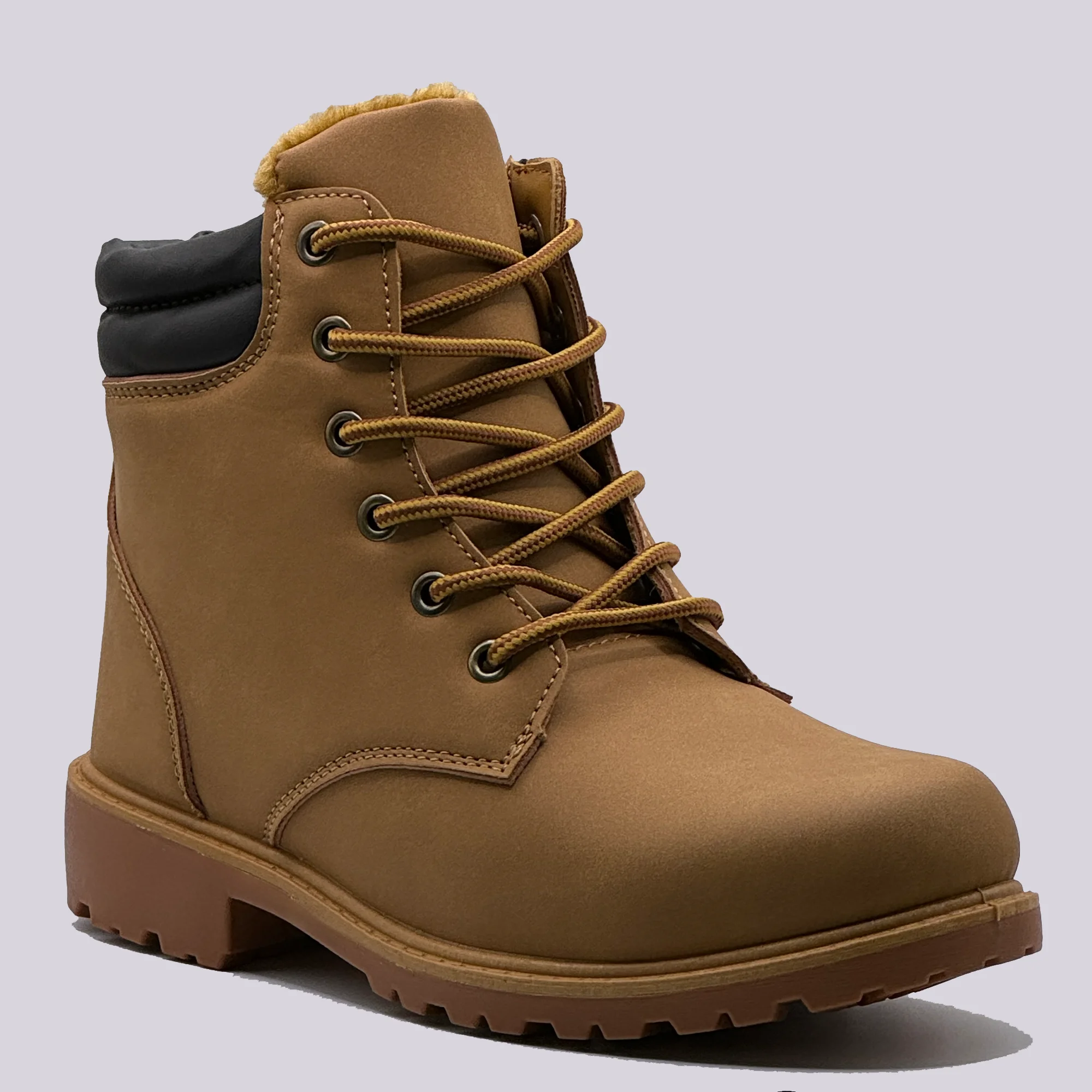 JZ Hermanos Botas impermeables con forro interior con cordón para mujer