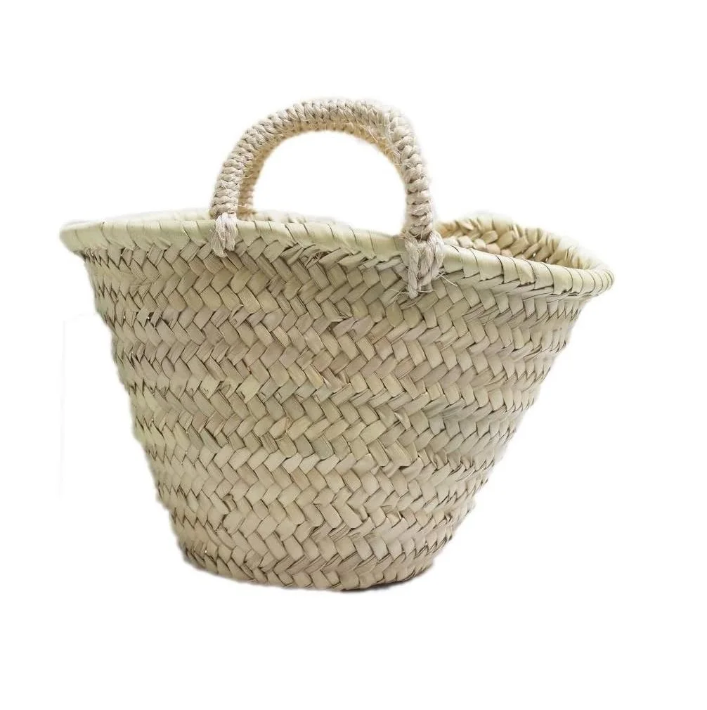 Birdikus Capazo infantil de mimbre o palma natural. Cesto.