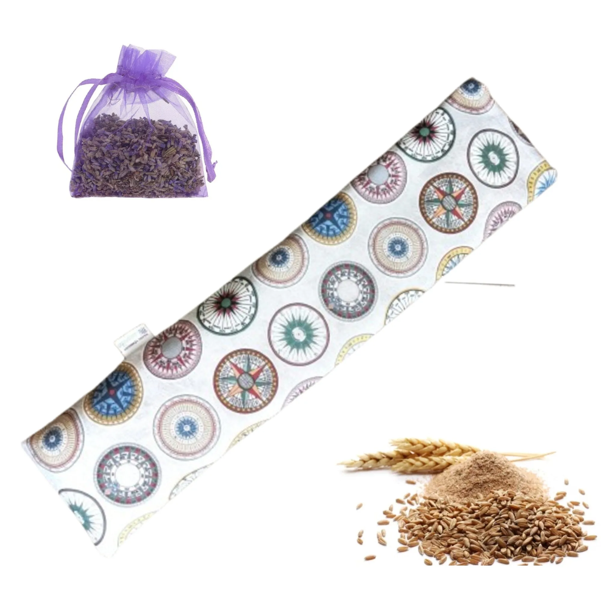 MI sachet-microwave Cervical seed thermal SAC-lavender scented neck and muscle pain relief-Natural and handmade 100% product-size 50x12 cm-includes washable case