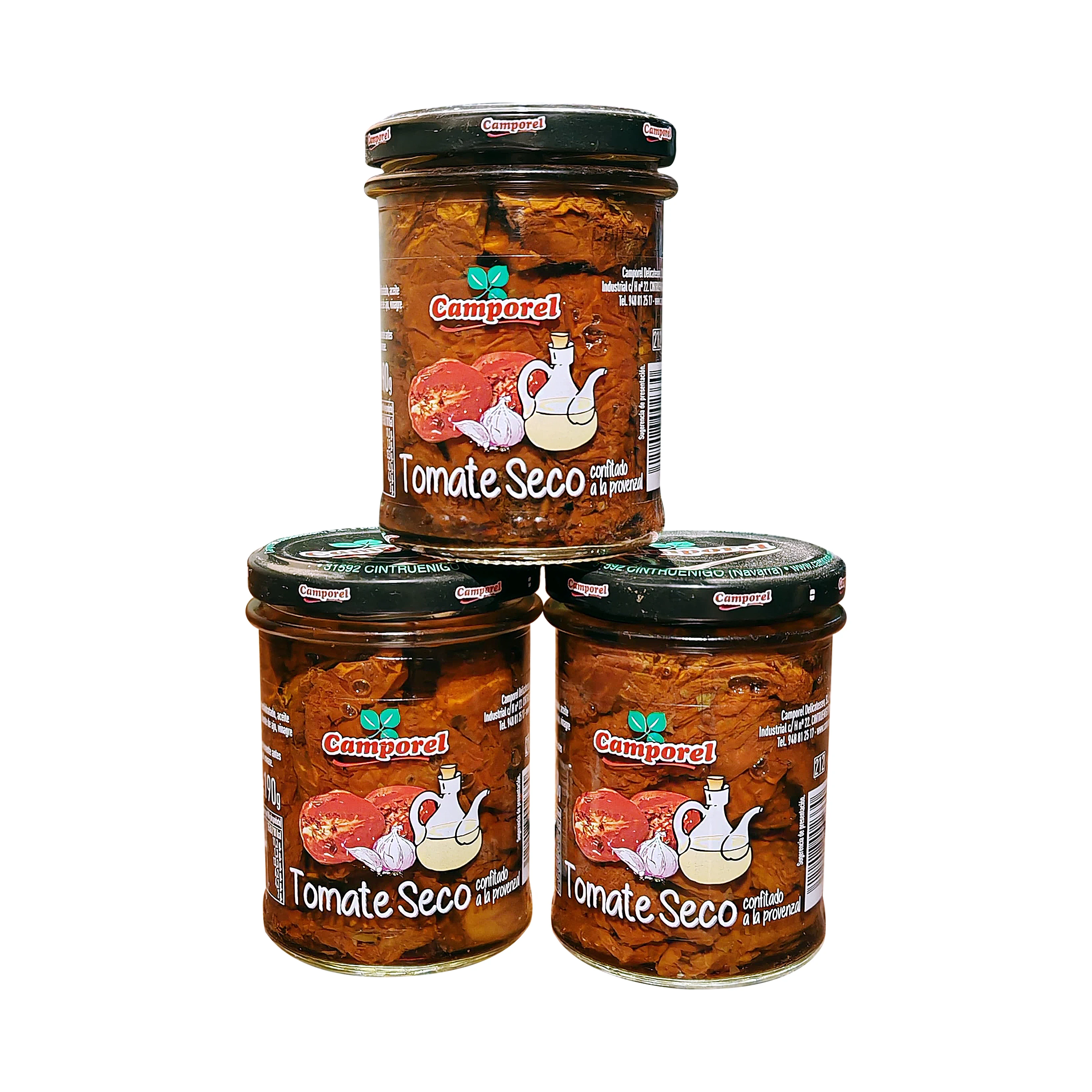 Tomate seco confitado a la provenzal de Camporel (Pack de 3 unidades)