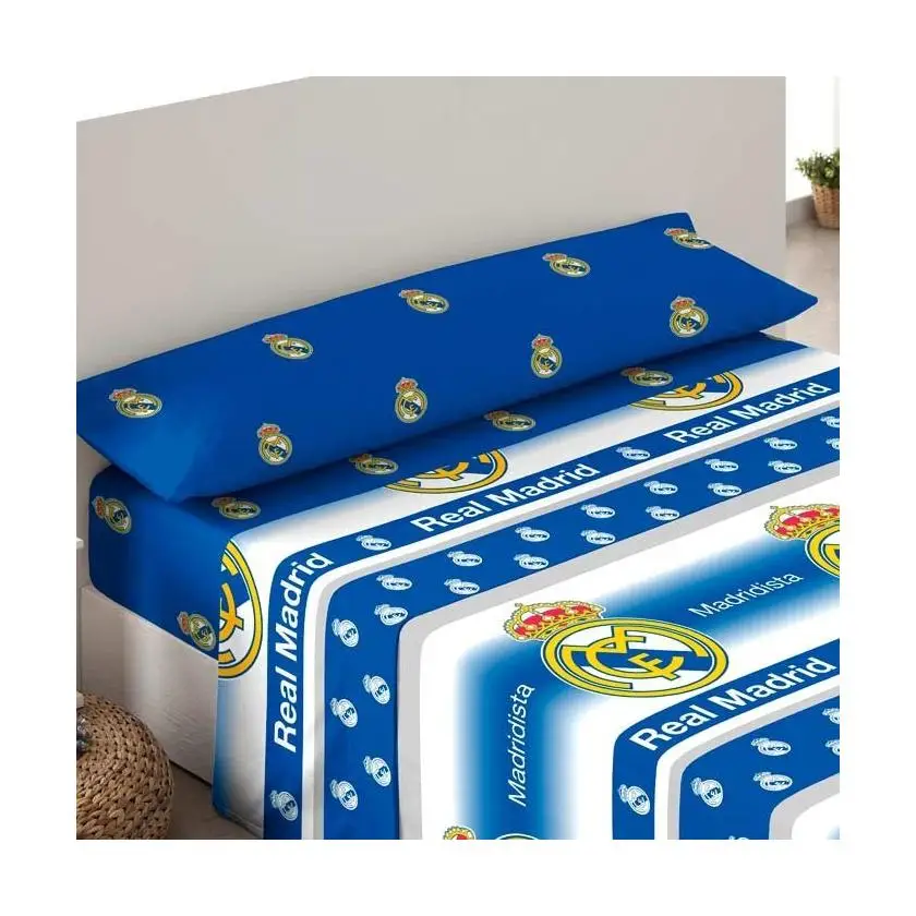 Juego de Sábanas Real Madrid 3 Piezas de Algodón para Cama de 90 Cm