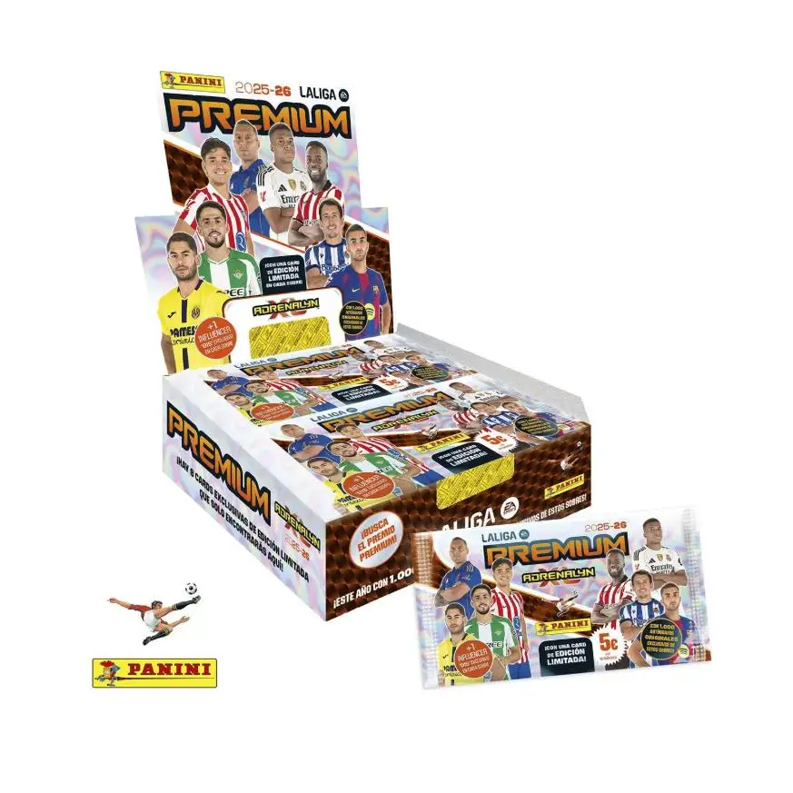 SOBRE PREMIUM Adrenalyn XL LaLiga EA Sports 2025/26 - PACK 5SOBRES/10SOBRES/CAJA 20 sobres PARA ELEGIR- Colección Oficial Panini