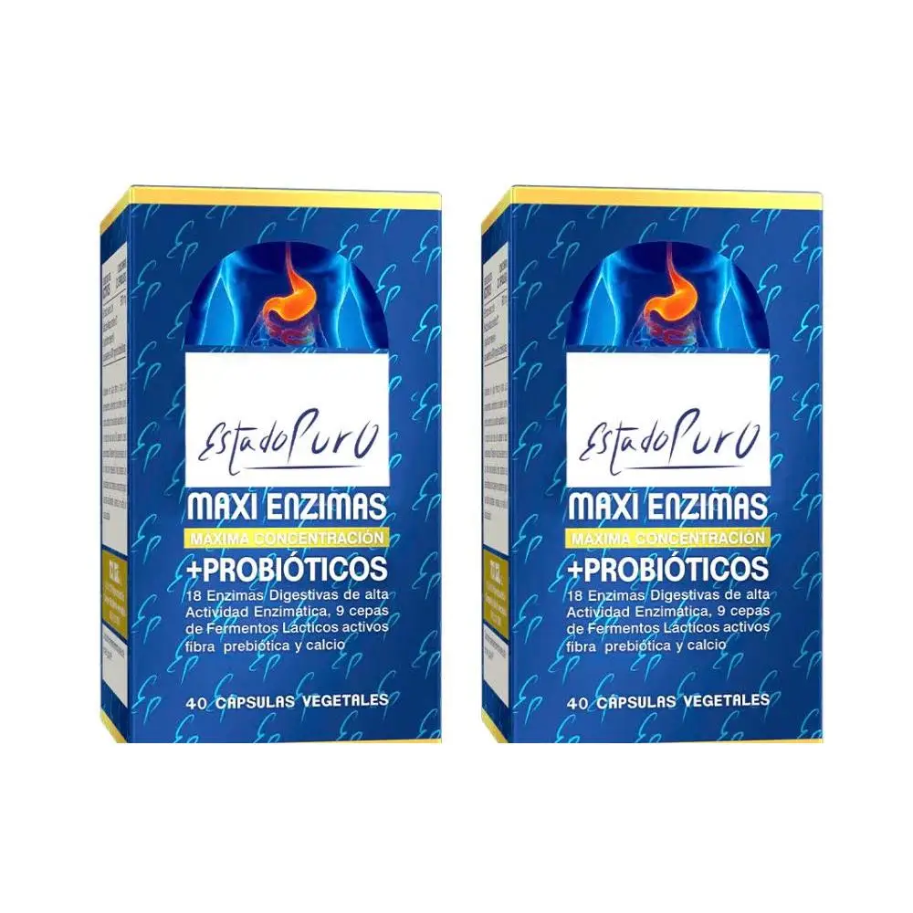 Pack 2 Maxi Enzimas + Probioticos 40 Cápsulas tongil