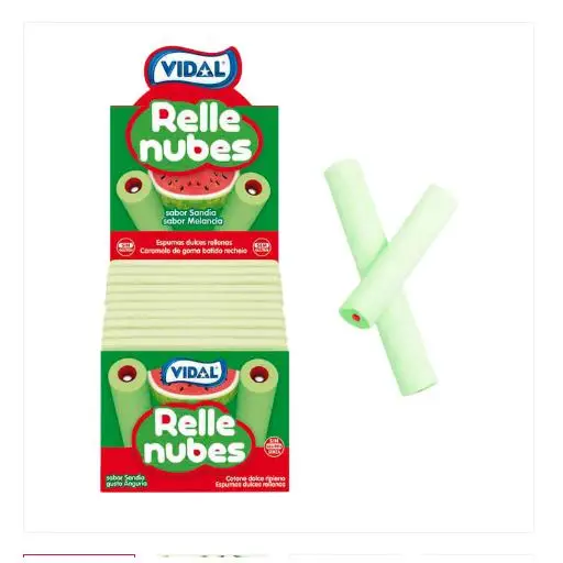 Lival fillenubes box 75U approx 855G sweet fluffy clouds with an original watermelon filling and flavor of VIDAL treats you will love gluten free, fat free, guaranteed Vidal flavor