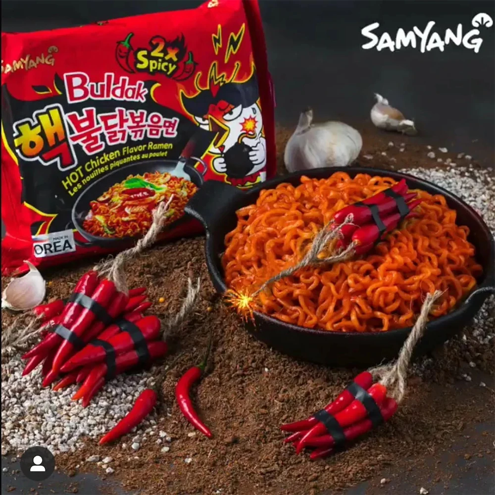 Samyang 2x picante buldak ramen hot chicken favor korean ramen 140g x 5