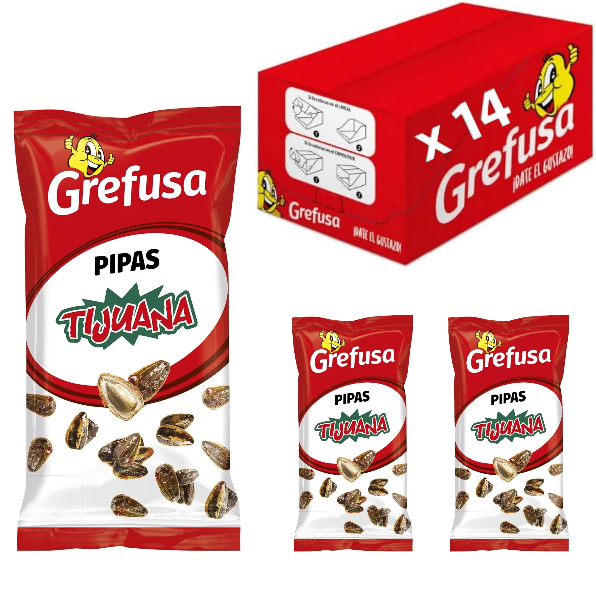 Grefusa g tijuana pipes 14 x 100 grams. - 14 bags of g tijuana pipes - tijuana pipes savings pack