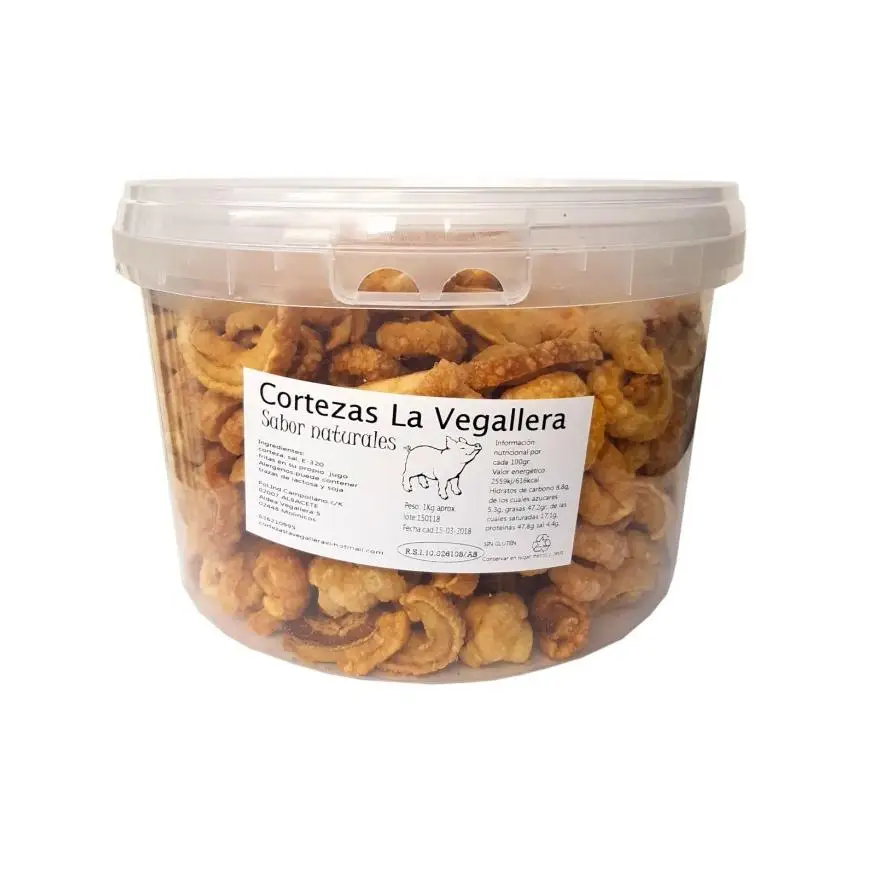 Cortezas de Cerdo La Vegallera natural bote 1 kilo