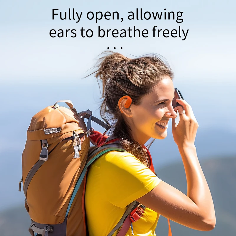 سماعات بنقل العظام TEISCHE بلوتوث V5.4 بطارية 500 مللي أمبير 50 ساعة تشغيل تصميم مريح خفيف الوزن مقاومة للماء IPX7 عزل الضوضاء مثالية للرياضة والأنشطة الخارجية - 4