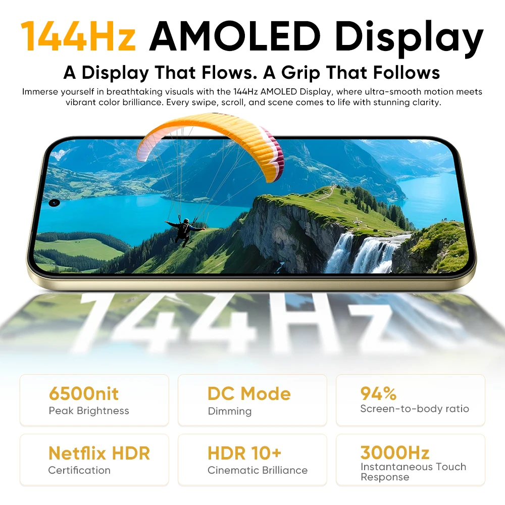 Realme 16 Pro Smartphone 5G 8GB+256 | 8GB+512GB，Dimensity 7300 Max,Pantalla AMOLED 144Hz,Batería 7000mAh Cámara 200MP,192g ultra ligero 6