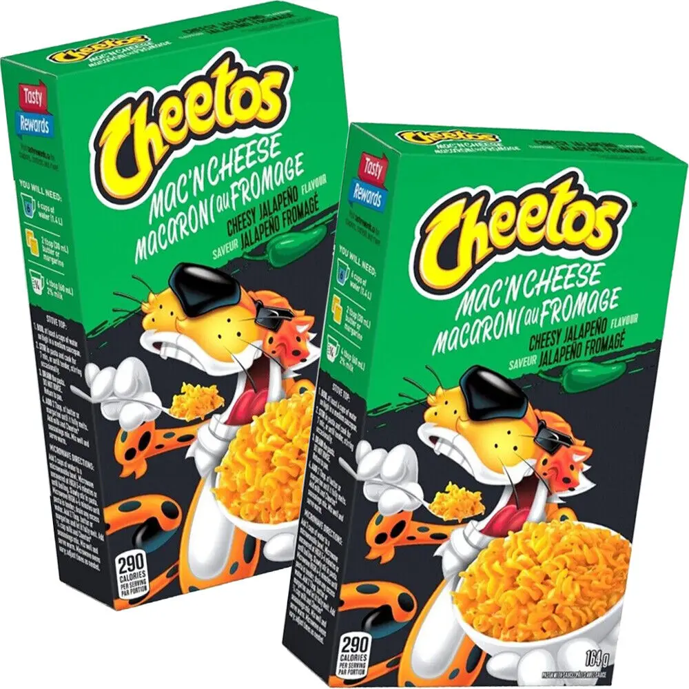 Pack 2 Cheetos Mac´n Cheese Macaroni Au Fromage Cheese jalapeño Flavour (164g)