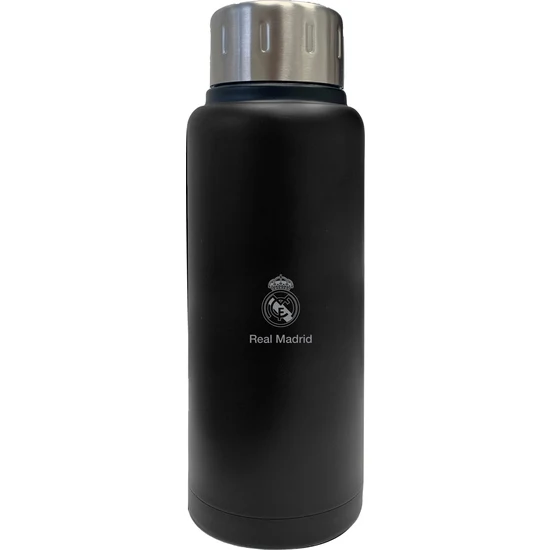 Safta - Botella Termo Real Madrid 500ml Acero Inoxidable Alta Calidad - Mantiene 6h Líquido Caliente y 12h Frío