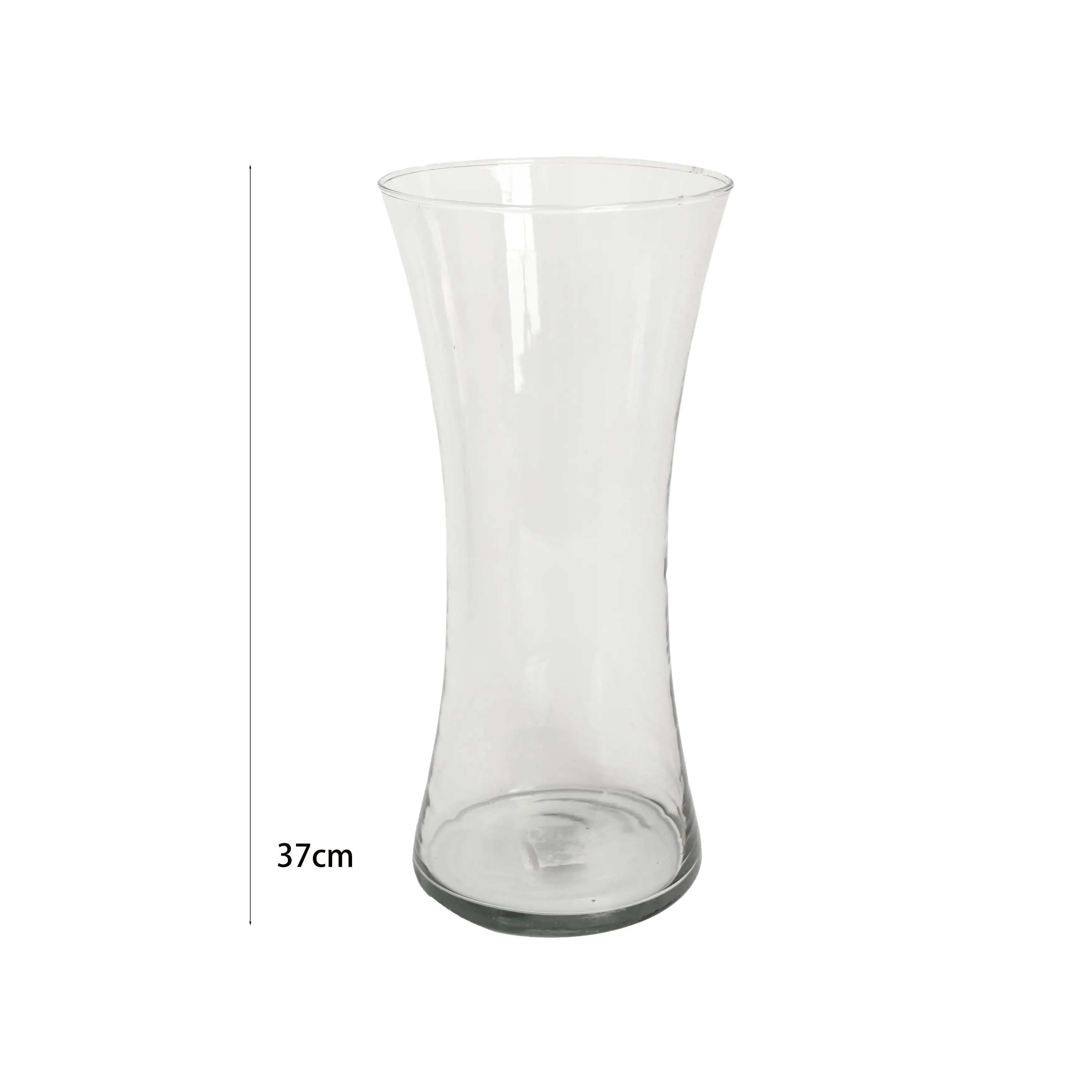 Poenia Arte Floral - Jarrón de Cristal Grande Transparente 37CM - REF 8435525702320 - Elegante Diseño
