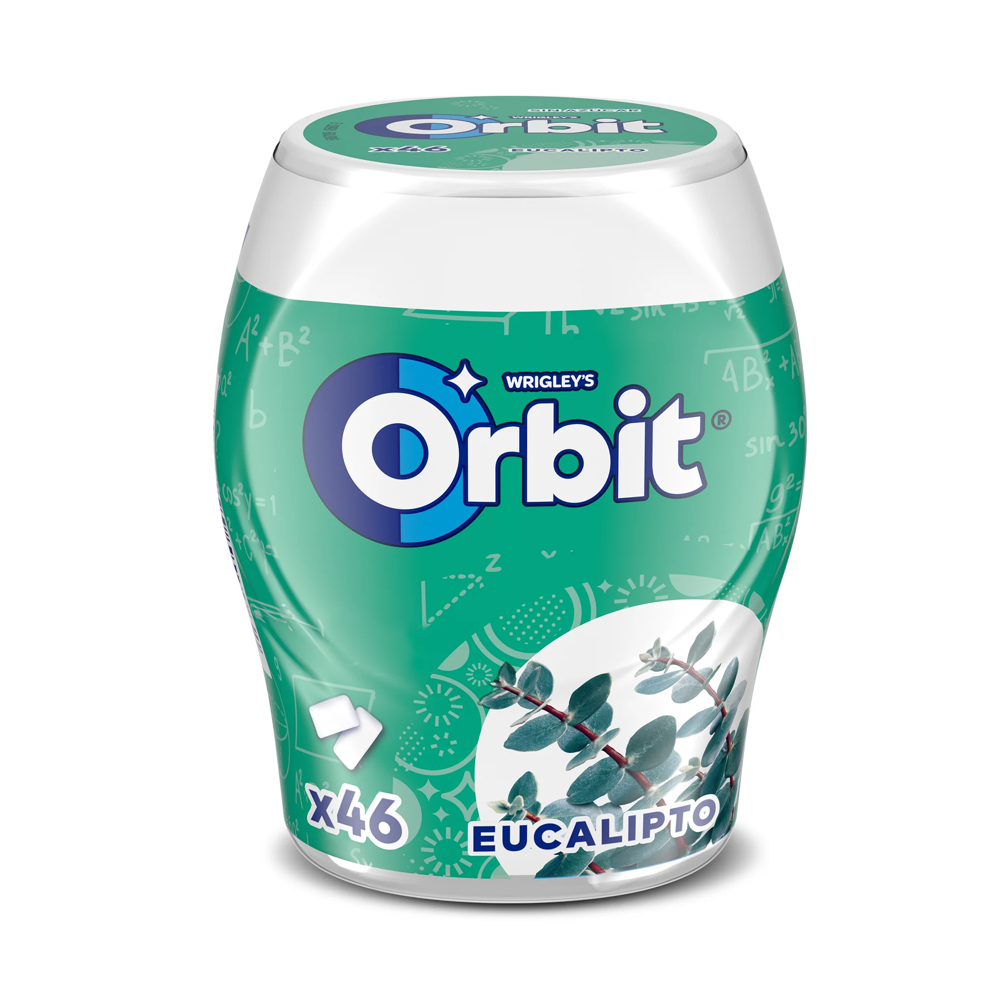 Orbit eucalyptus sugar-free gum bottles in dragees, 6 x 46 units #2