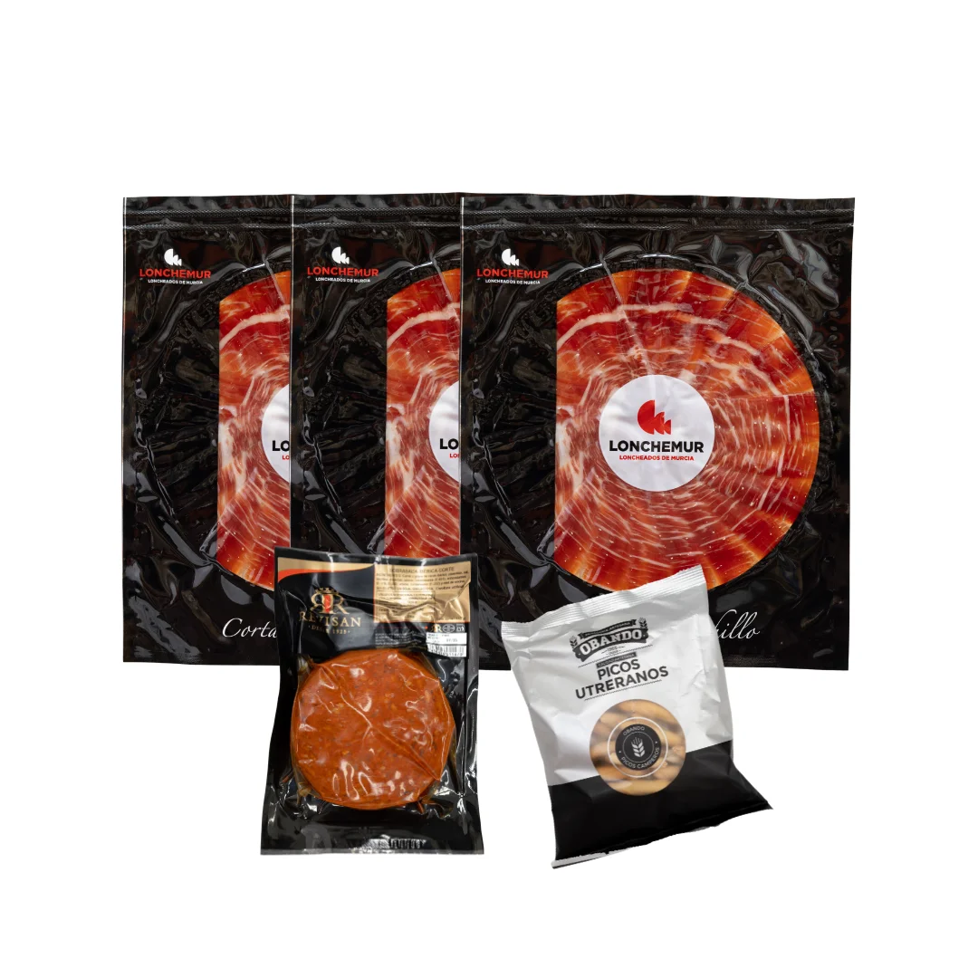 Pack Gourmet de Jamón Duroc, Sobrasada Ibérica y Picos Utreranos - Lonchemur