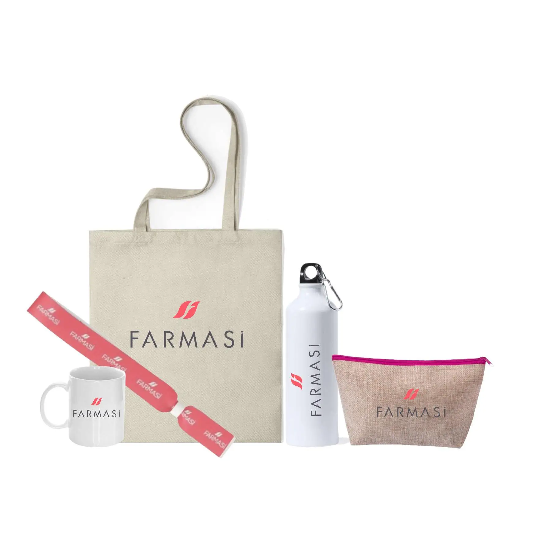 Farmasi brand pack with bag, bracelet, cup, bottle and toiletry bag. Creations estefanía dm. Dare to show off your farmasi brand anywhere. Do not miss it!