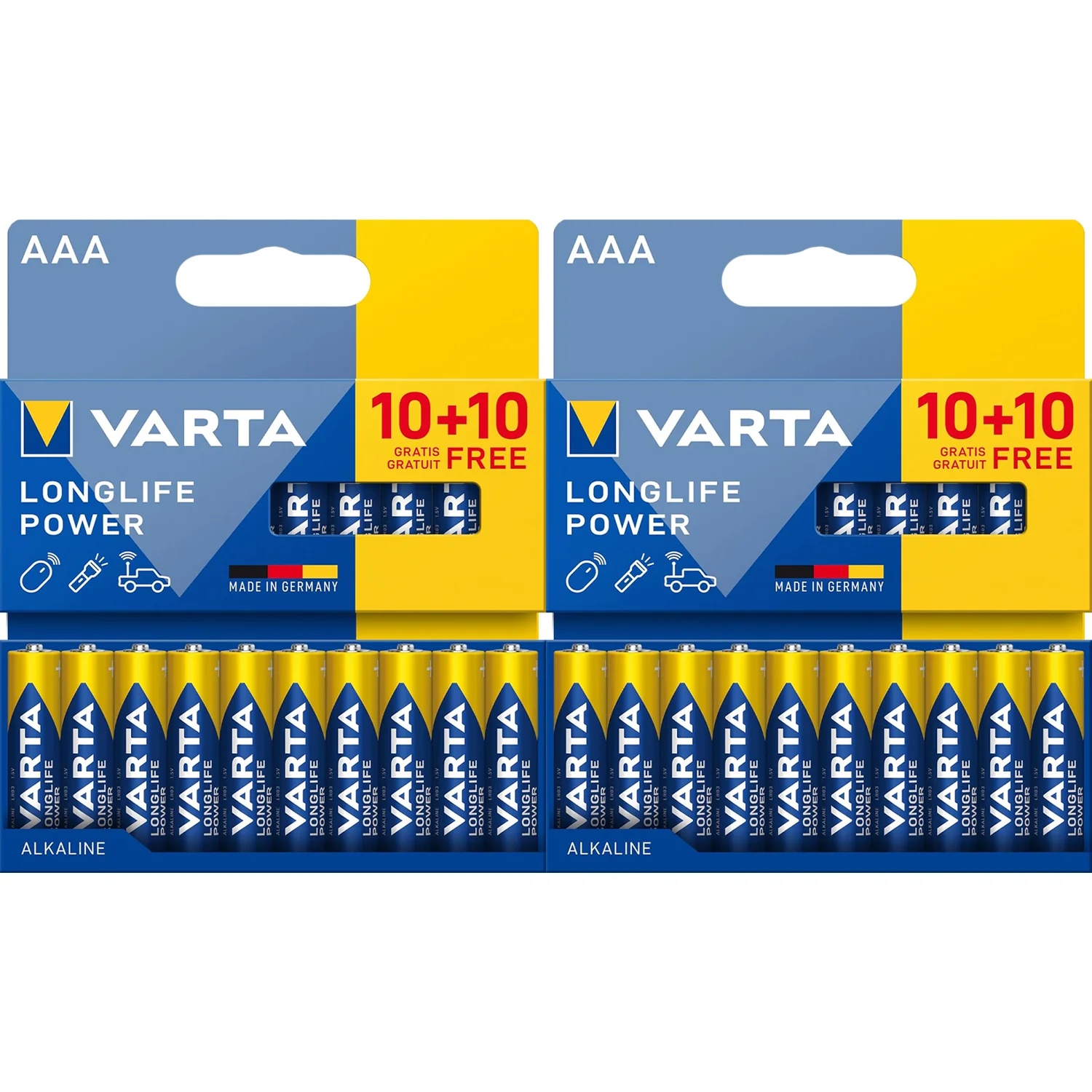 Pilas AAA Alcalinas VARTA Longlife Power - Alta Duración ⚡
