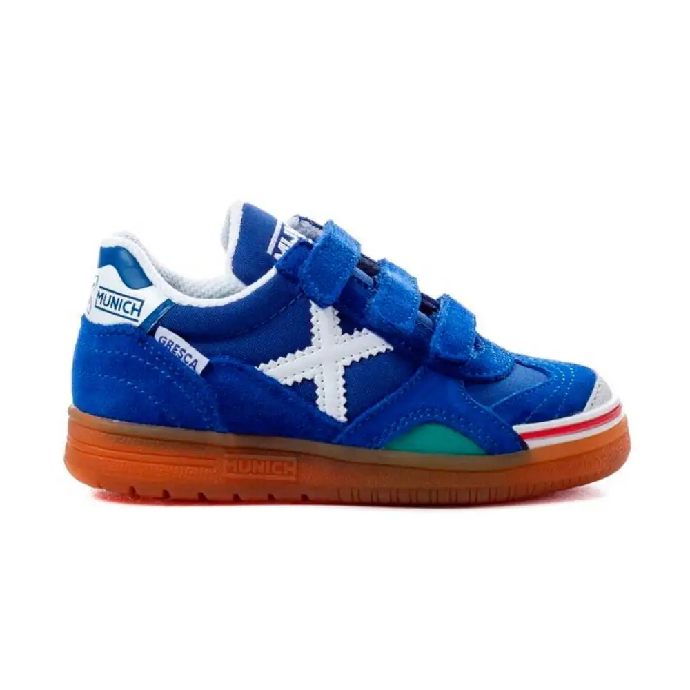 Zapatillas Munich Gresca Kid 1508605 Azul para FĂştbol Sala en Pistas Indoor