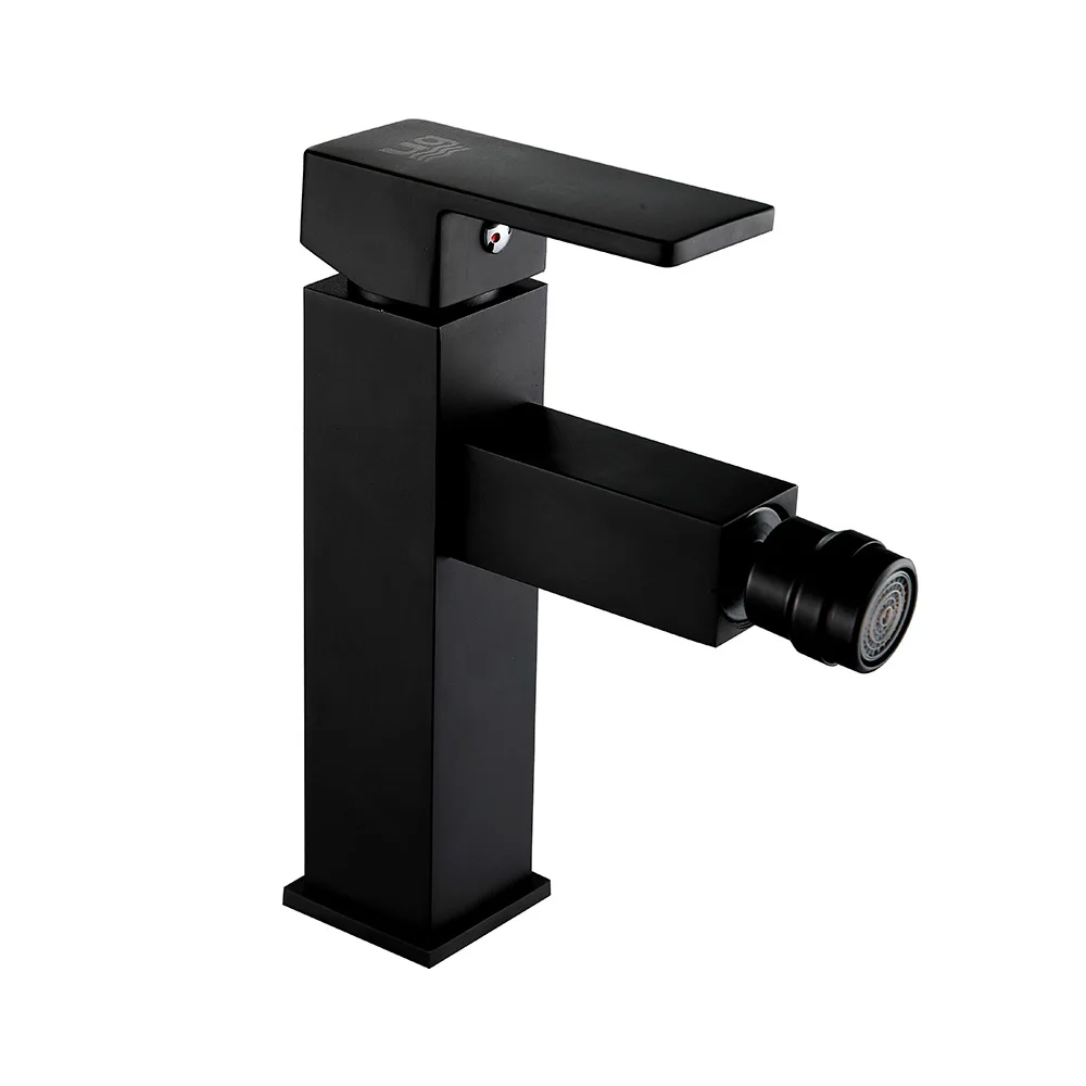 DP GRIFERÍA Grifo de Bide Monomando Serie Amazonas Black Edition Base de Latón Cartucho de Discos Cerámicos 25mm S/F Acabado Negro Diseño Elegante