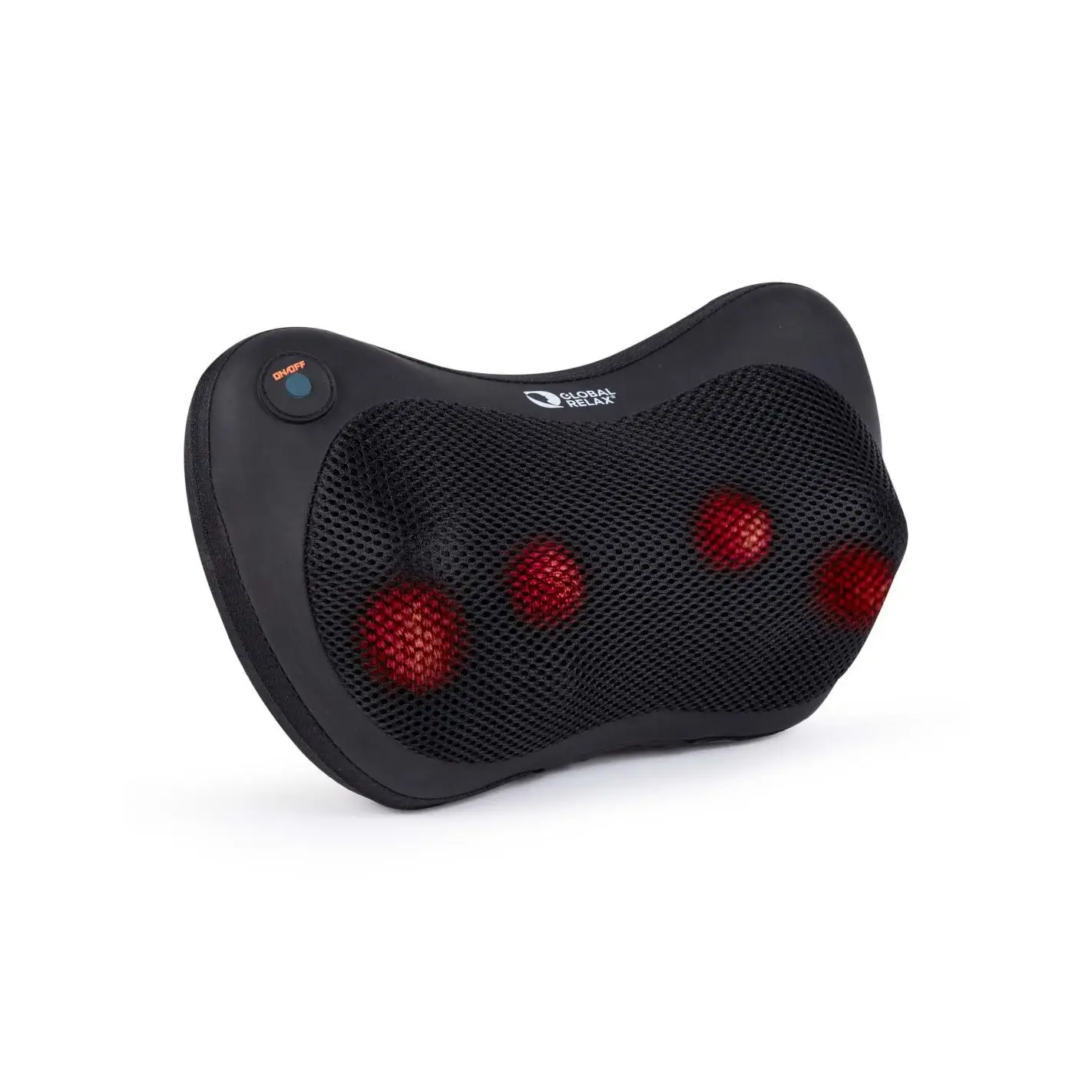 GLOBAL RELAX®  TENZO Cojín masajeador I Shiatsu I Amasamiento para hombros y espalda  Termoterapia infrarroja  Almohada eléctrica para alivio del dolor muscular