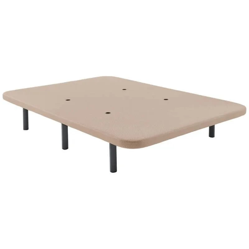 MOBELCENTER - Base Tapizada 3D Beige con 4 Aireadores y 6 Patas, Cama Infantil/Juvenil 90x190 (1590)