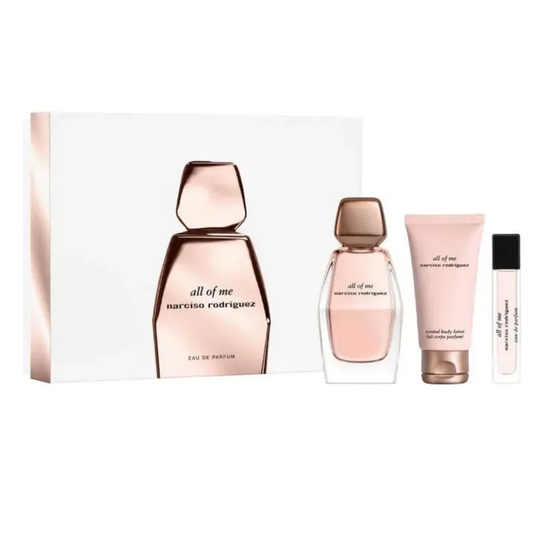 Set Narciso Rodriguez All Of Me Eau de Parfum 90 Ml. + Body lotion 50 Ml. + Travel Spray 10 Ml. | Women Perfume gift