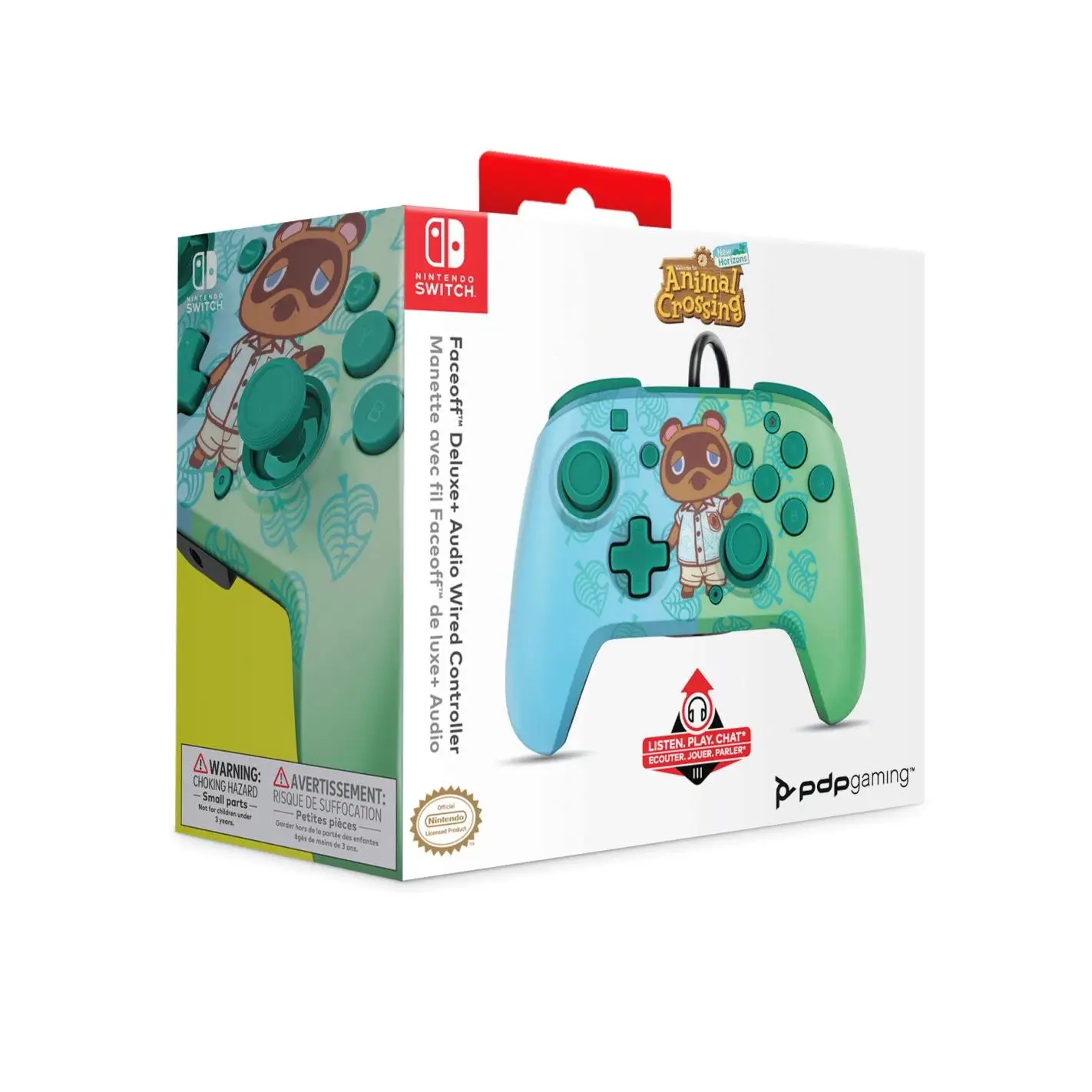 Mando con cable Faceoff Deluxe Audio Animal Crossing 🎮