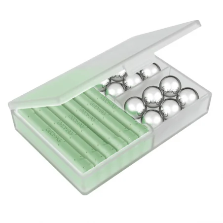 Geomag Glow Recycled 25 pcs magnetic building blocks set for kids with magnetic rods and steel spheres, perfect for creating 3D models and enhancing creativity through play. #4