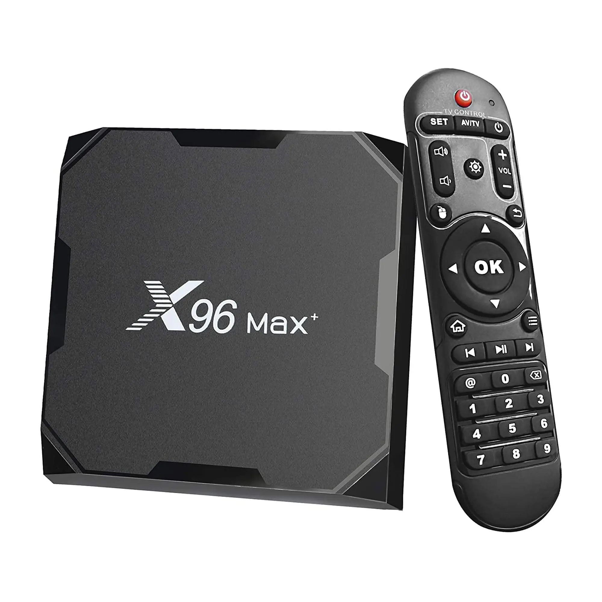 X96 MAX Plus 4GB/64GB Amlogic S905x3 Android 9.0 TV box Video decoding 8K 2.4G + 5.8G WiFi Bluetooth 1000Mbps LAN USB3.0 support Youtube Netflix Ogle Play-Black