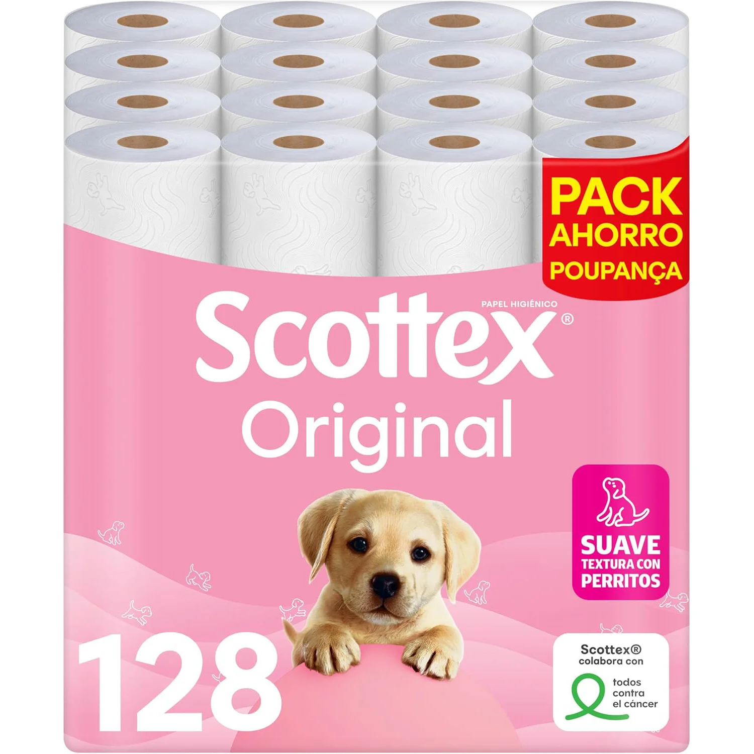 Scottex papel higiénico - 128 Rollos dos capas