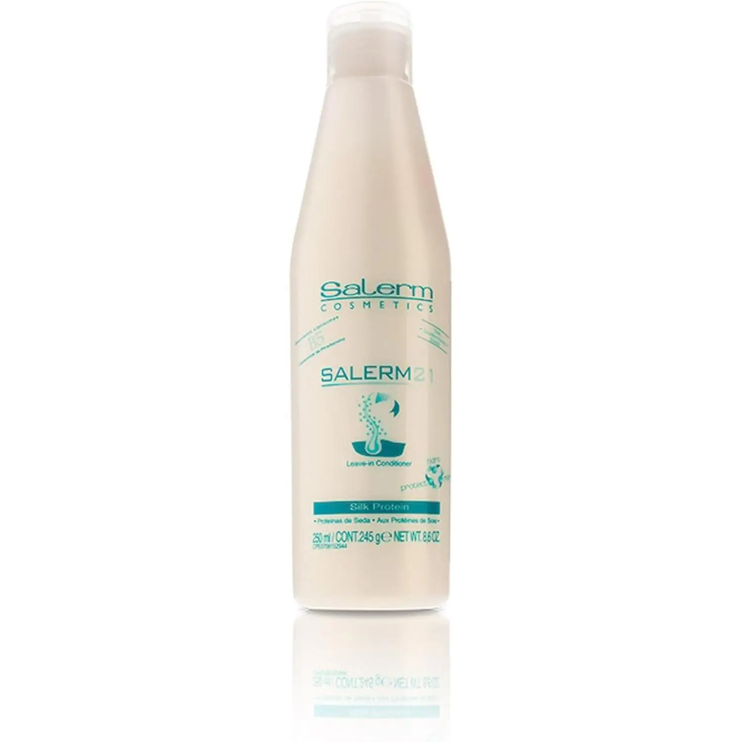 SALERM - Acondicionador de Pelo Instantáneo - Salerm 21 Silk Protein - 250 ml - sin Aclarado o con Aclarado - con Proteínas de Seda - Protector del Calor e Hidratante
