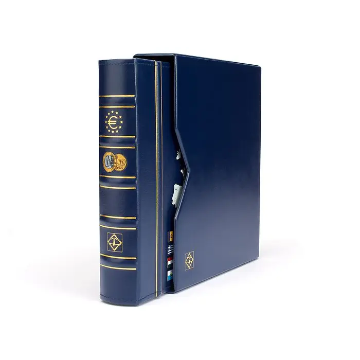 Álbum para coleccionar Series Euro tamaño OPTIMA, Con Cajetin protector(no incluye hojas) Leuchtturm