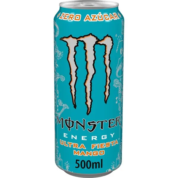 Monster ultra fiesta 50cl x 24 8 cans - zero sugar-free mango energy drink (national - spain) #2