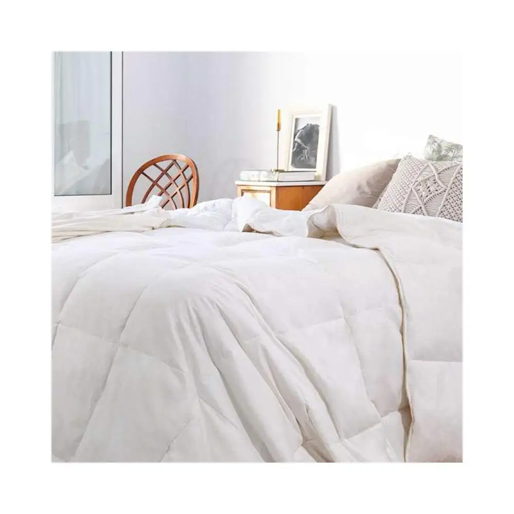 Duvet down 92% white duck down, 8% white duck feather. Downproof 100% cotton fabric. Filling 275g/m2. 90 bed, 105, 135, 150, 160, 180 and 200. ICELANDS. Maximum quality.