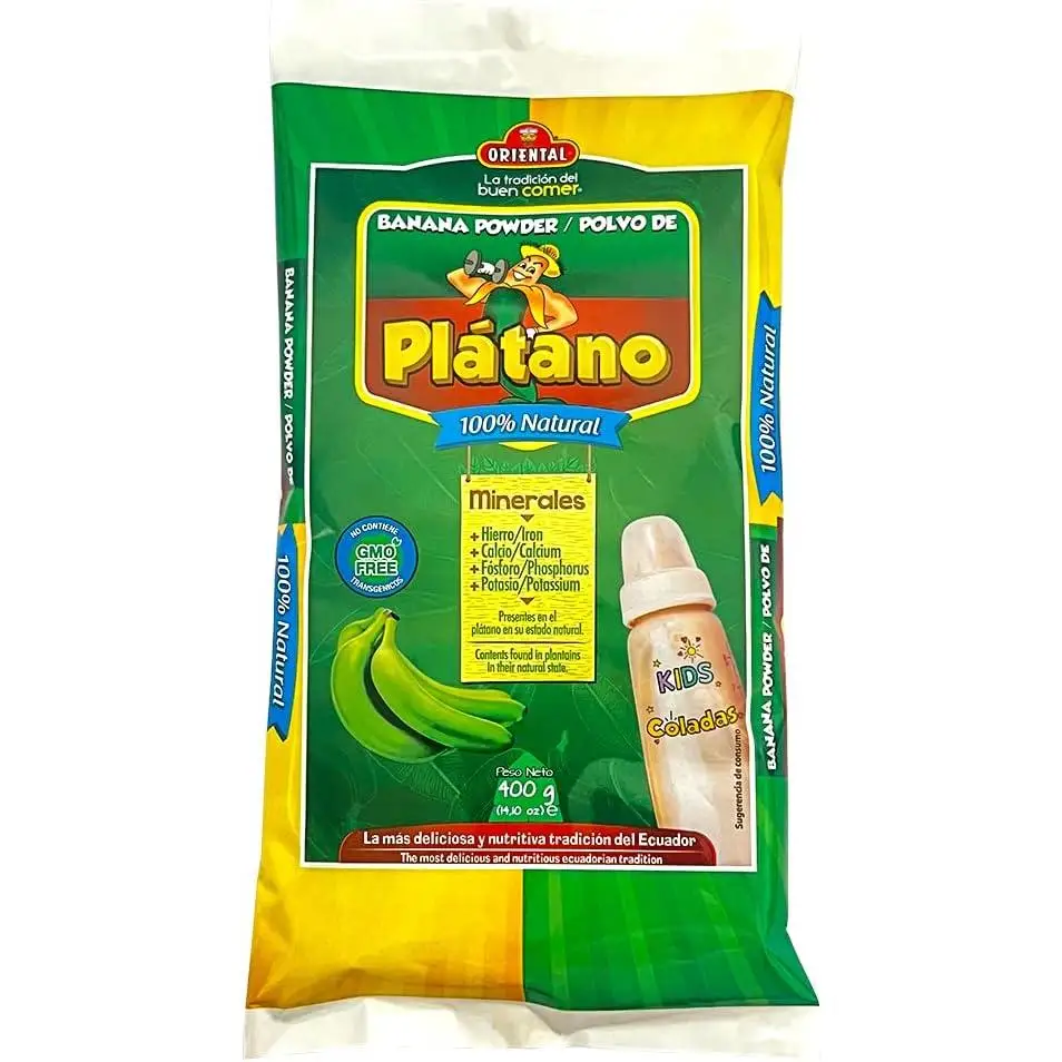 Harina de plátano Oriental 400g Polvo de plátano vegano, 100% Natural