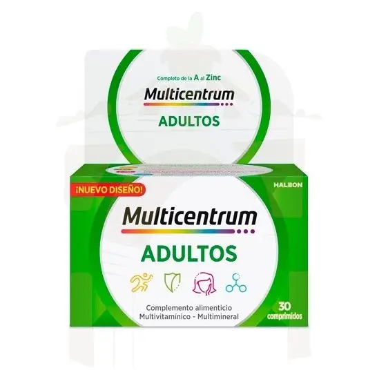 Multicentrum Adultos 30 Comprimidos - Complemento Vitamínico con 13 Vitaminas y 11 Minerales para Energía e Inmunidad