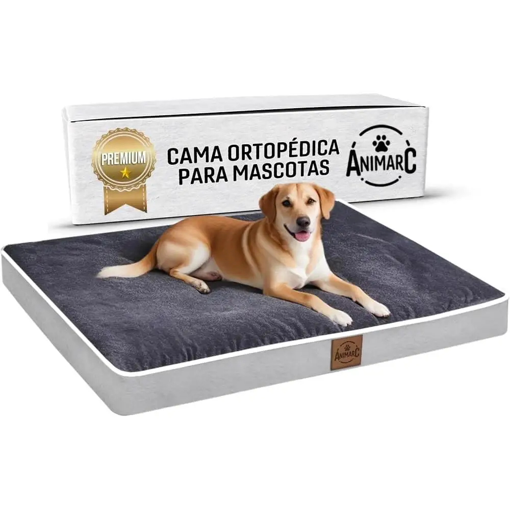 AniMarc Orthopedic and Viscoelastic Memory Foam Dog Bed-Small Smooth and Cool Summer Mat-Elderly Dog Mattress with Washable Cover, Waterproof and Unbreakable