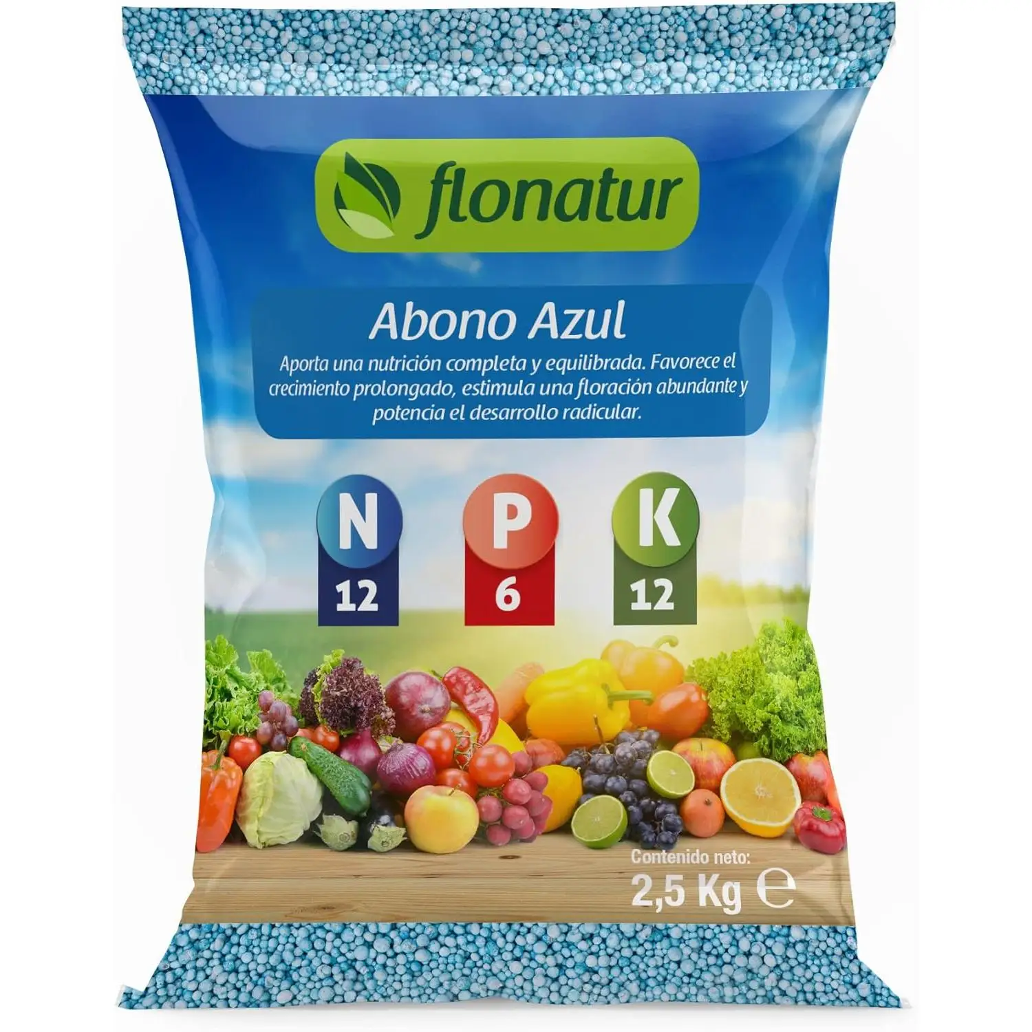 Flonatur plant manure blue granulated fertilizer green plant tomato orchid fertilizer NPK 12-6-12 Universal blue fertilizer for mixing with soil for plants