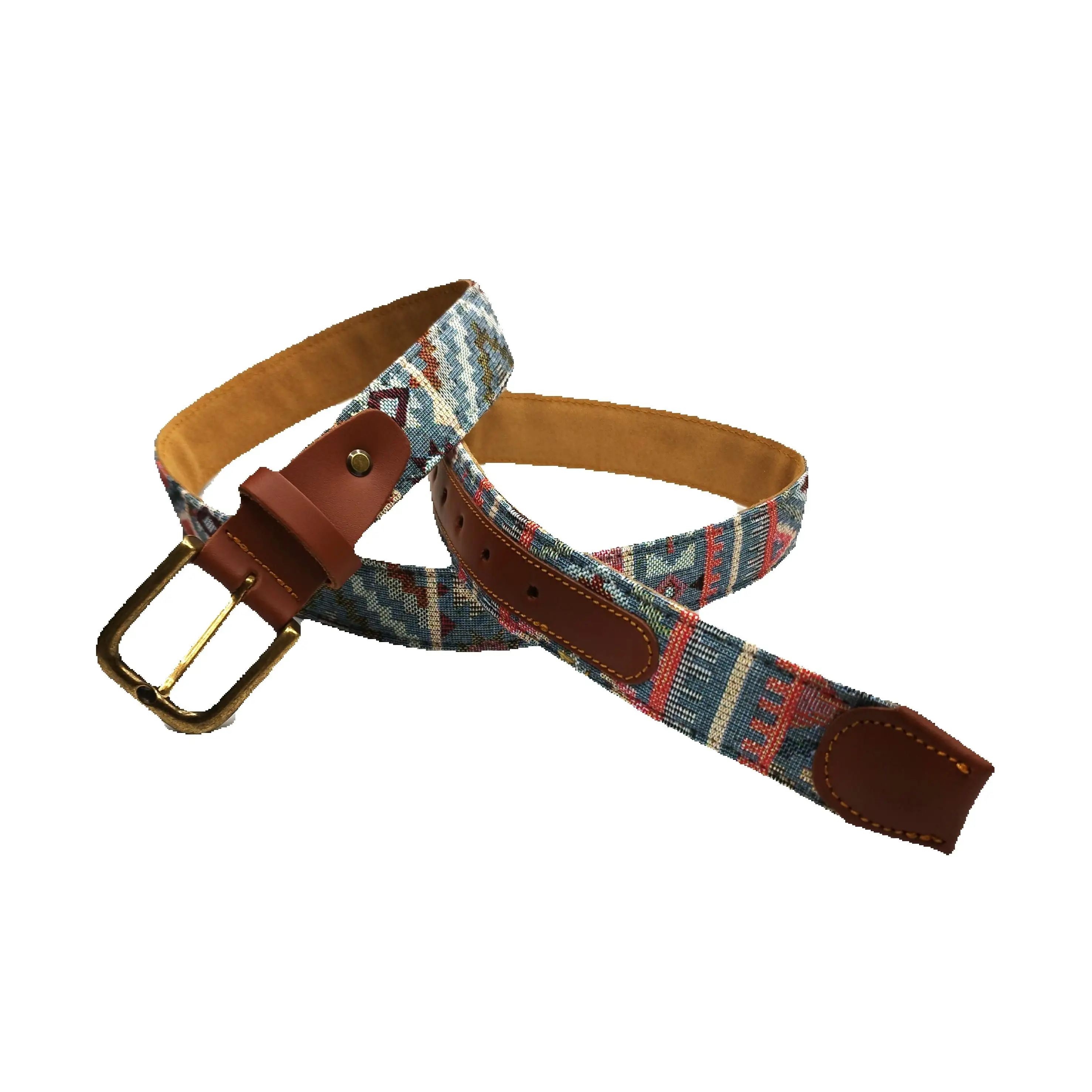 Belt-brand Pepe Castilla -M ° 34-manufactured in Seville (Spain)-Handmade-cotton and leather-We Prepare your size but it can be graduated to your size as it has a screw behind