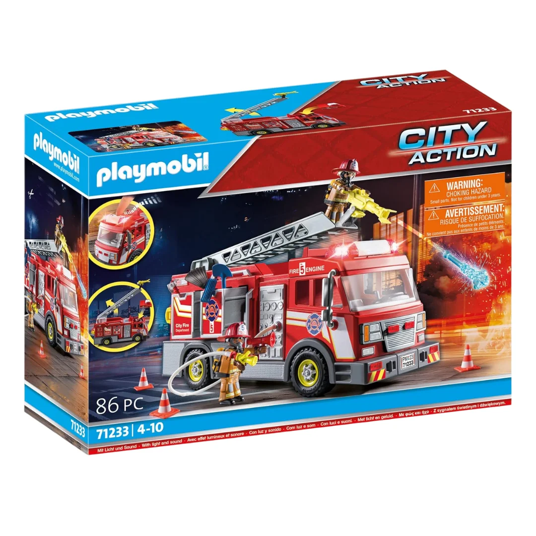 PLAYMOBIL - CAMIÓN DE BOMBEROS, 71233, TIENDA CON LICENCIA OFICIAL, ENVIO URGENTE 24-48 HORAS EN PENÍNSULA, FAMOBIL, CLICKS, JUGUETES, NIÑOS, NIÑAS, FIGURAS, MUÑECOS, MANGUERA