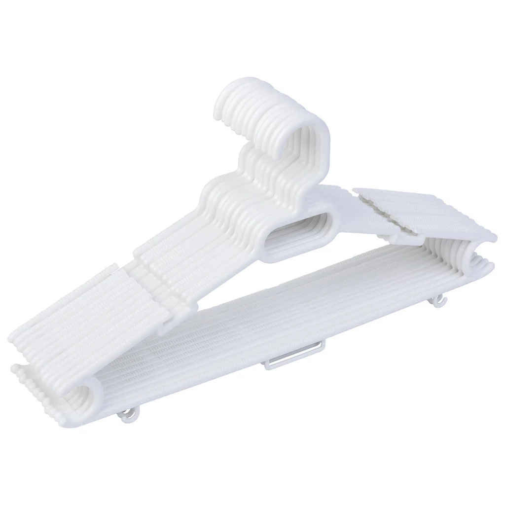 Wonderlust Deco - Percha mega de plastico blanca pack de 12 uds 42,20x0,73x21h cm Blanco 42,20x0,73x21h cm