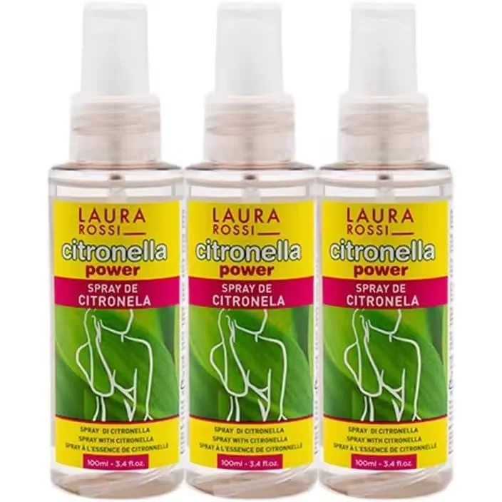 LILI HOME Pack de 3 Botellas de Spray de Citronela (100 ml cada botella ) - Agua Refrescante - Protección Antimosquitos - Es una opción perfecta para mantener a los molestos mosquitos a raya mientras disfrutas de una sensación refrescante en tu piel. Form