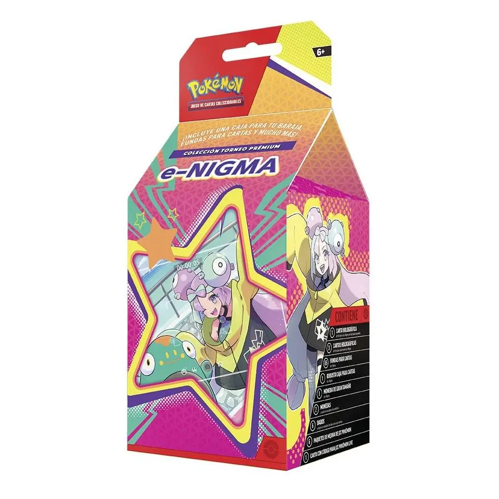 Pokemon Coleccion de Torneo Premium E-NIGMA, Españoles Originales para Jugar JCC