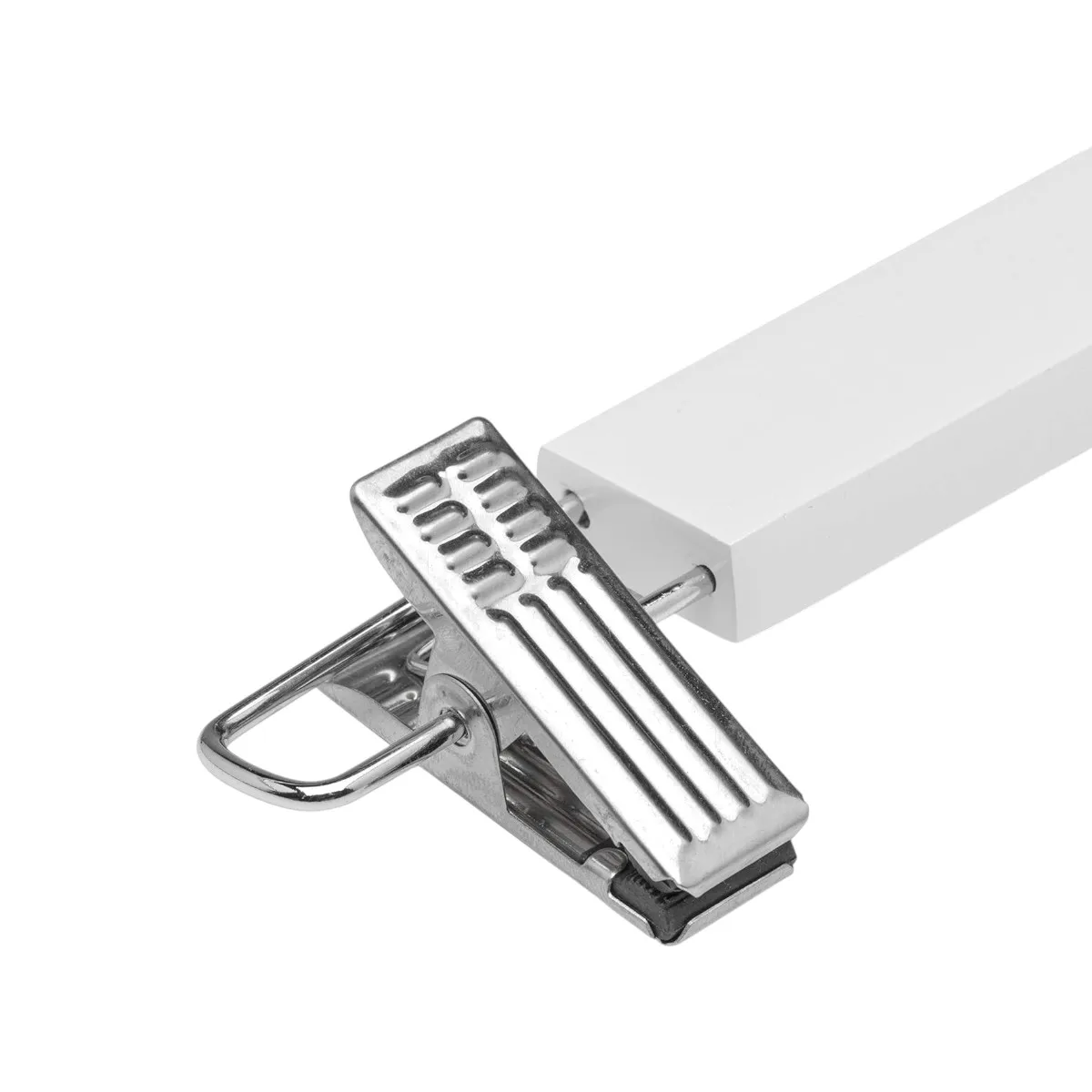 DISTRIBUX Wooden Hangers Set of 6 with 360° Rotating Hook and Adjustable Clips, strong and durable for pants, skirts, and jeans, perfect wardrobe organizer for space-saving storage. #4