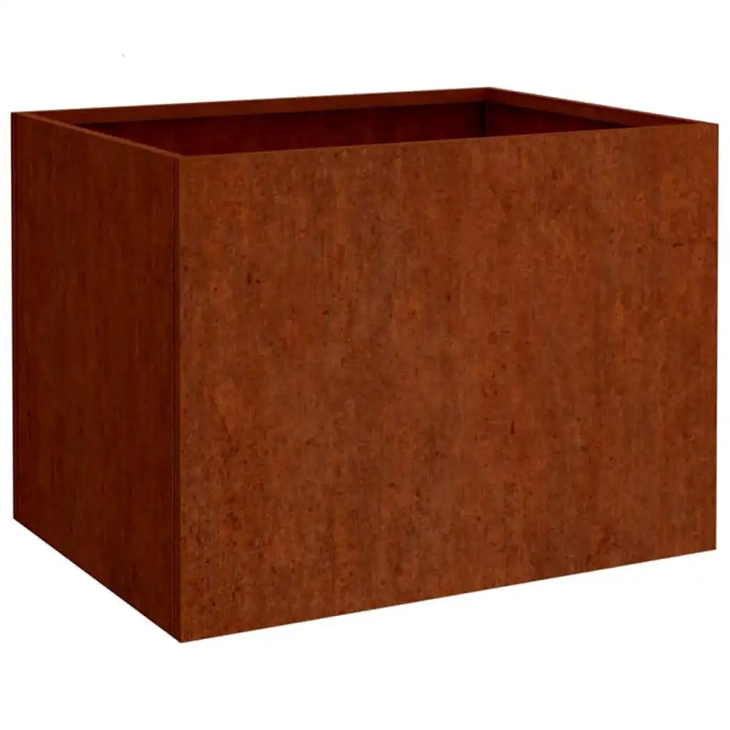 Jardinera de acero corten 62x47x46 cm Maceta de exterior apta para verduras, flores, hierbas y fresas. Ideal para el patio o el balcón. Planta resistente. Macetas para el hogar y el jardín