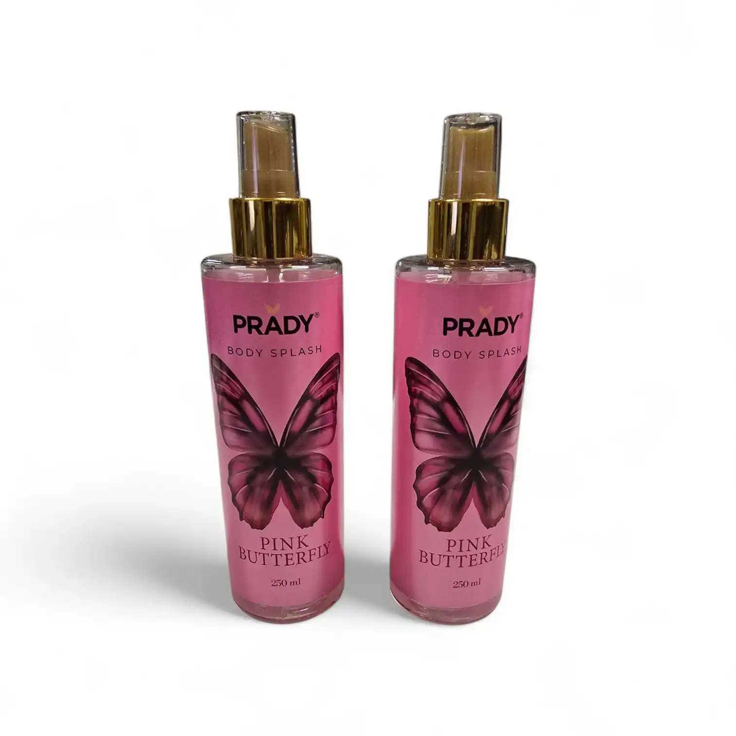 Body Splash Prady Pink Butterfly 250ml 2 unidades