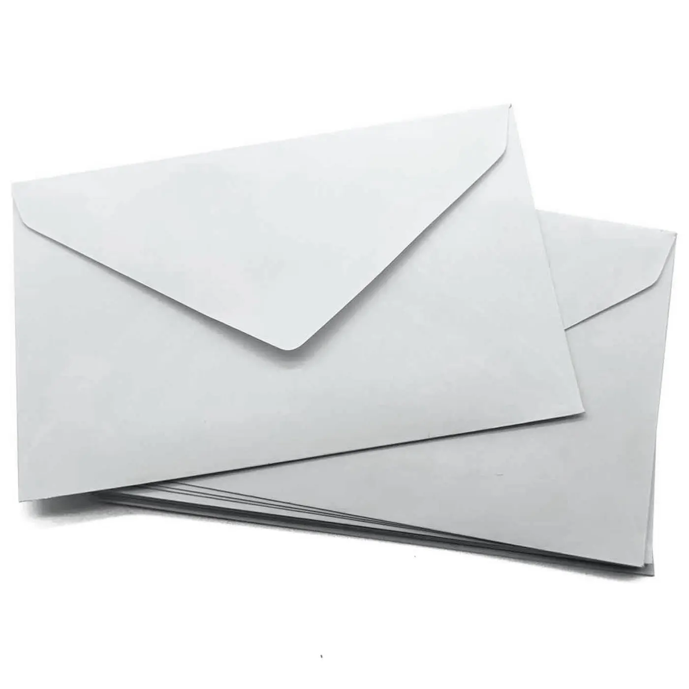 Tradineur - Pack de 15 sobres de papel, solapa triangular, biodegradables, reciclables, enviar invitaciones, boda, cumpleaños, tarjetas Navidad (Blanco - 9,8 x 14,8 cm)