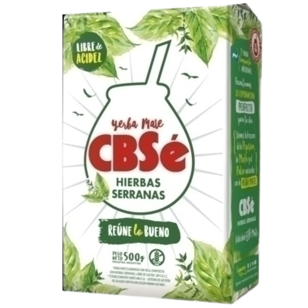 ​​YERBA CBS 500G​​ DIFERENTES SABORES. GUARANA, LIMÓN, POMELO, FRUTOS DEL BOSQUE, HIERBAS SERRANAS Y NARANJA