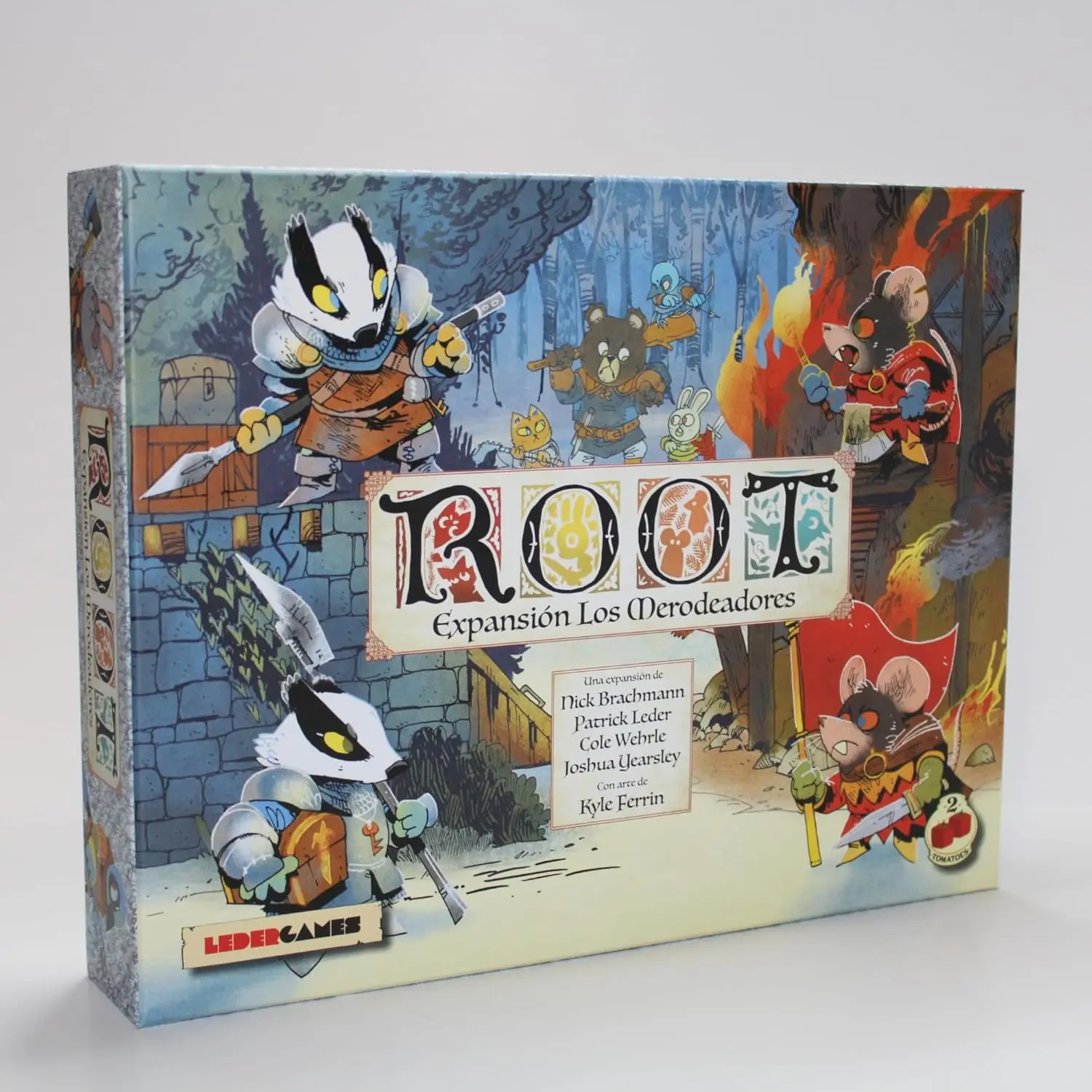 2tomatoes Games | Root: the marauders | Board game with board | Rolling dice | 2-6 players | Language: Spanish | Theme: Animals